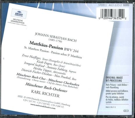 La Passione secondo Matteo - CD Audio di Johann Sebastian Bach,Karl Richter,Münchener Bach-Orchester - 2