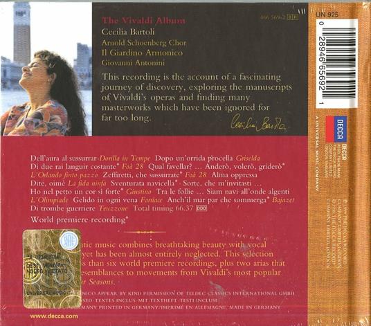 The Vivaldi Album - CD Audio di Cecilia Bartoli,Antonio Vivaldi - 2