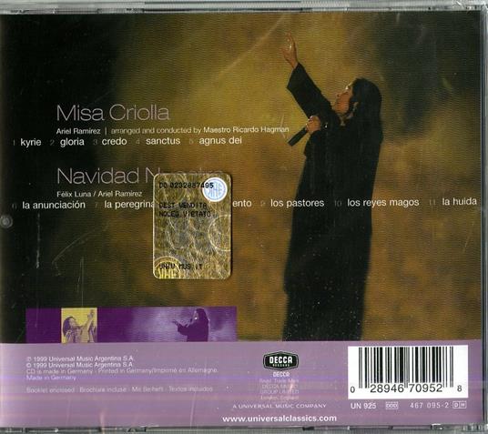 Misa Criolla - CD Audio di Mercedes Sosa - 2