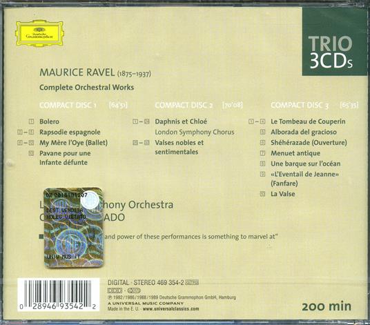 Opere orchestrali complete - CD Audio di Maurice Ravel,Claudio Abbado,London Symphony Orchestra - 2