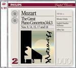 Concerti per pianoforte vol.3: Concerti per pianoforte n.9, n.14, n.15, n.17, n.18 - CD Audio di Wolfgang Amadeus Mozart,English Chamber Orchestra,Mitsuko Uchida,Jeffrey Tate