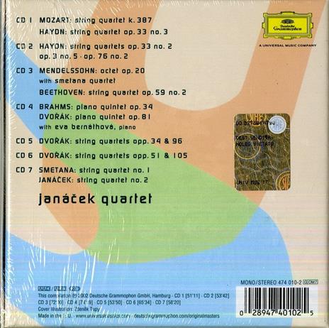 The Complete Recordings on Deutsche Grammophon - CD Audio di Janacek Quartet - 2