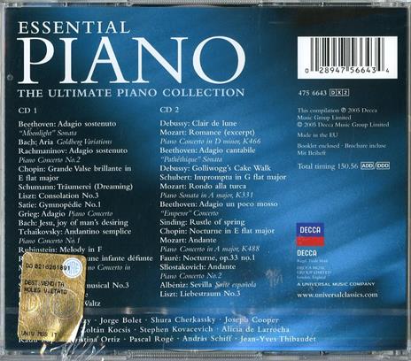 Essential piano - CD Audio - 2