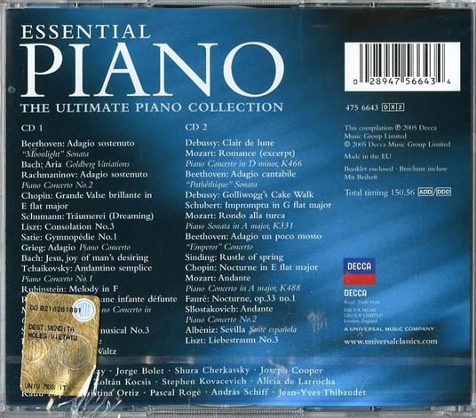 Essential piano - CD Audio - 2