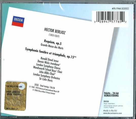 Requiem - Te Deum - CD Audio di Hector Berlioz,Sir Colin Davis,London Symphony Orchestra - 2