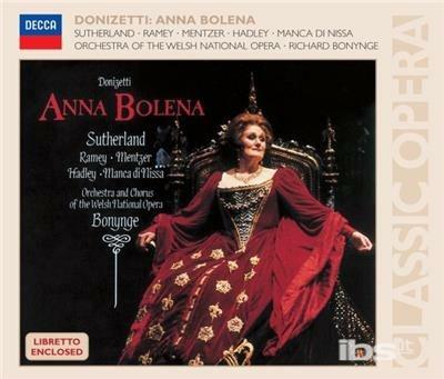 Anna Bolena - CD Audio di Gaetano Donizetti,Joan Sutherland,Samuel Ramey,Richard Bonynge,Welsh National Opera Orchestra