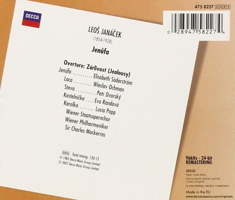 Jenufa - CD Audio di Leos Janacek,Sir Charles Mackerras,Lucia Popp,Elisabeth Söderström,Wieslaw Ochman,Wiener Philharmoniker - 2