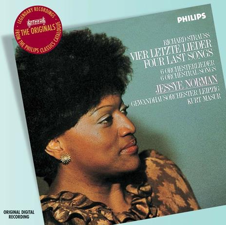 Vier Letzte Lieder - Lieder - CD Audio di Richard Strauss,Kurt Masur,Jessye Norman,Gewandhaus Orchester Lipsia