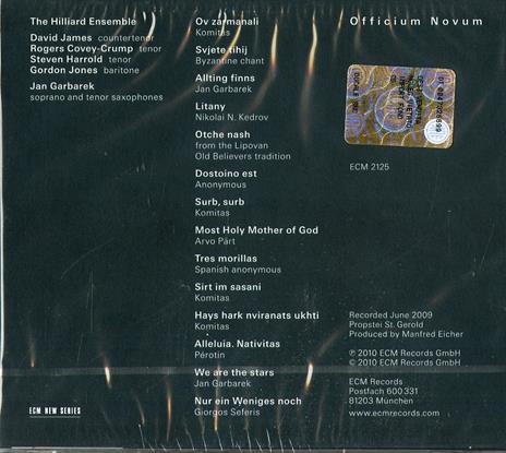 Officium Novum - CD Audio di Jan Garbarek,Hilliard Ensemble - 2