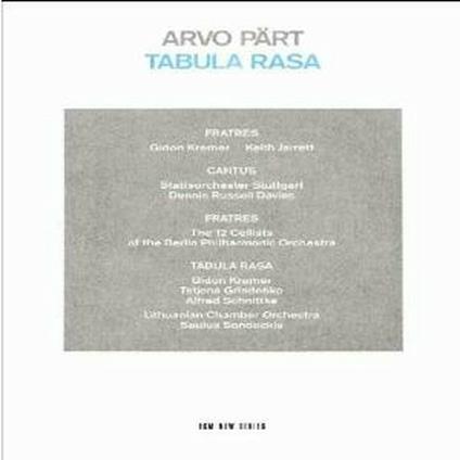 Tabula Rasa (+ libro) - CD Audio di Arvo Pärt