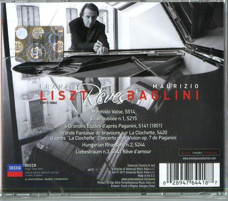 Rêves - CD Audio di Franz Liszt,Maurizio Baglini - 2