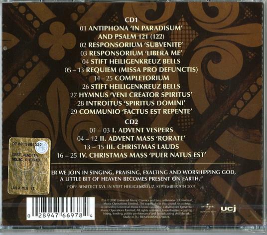 Chant. Music for Paradise (Special Christmas Edition) - CD Audio di Cistercian Monks of Stift Heiligenkreuz - 2