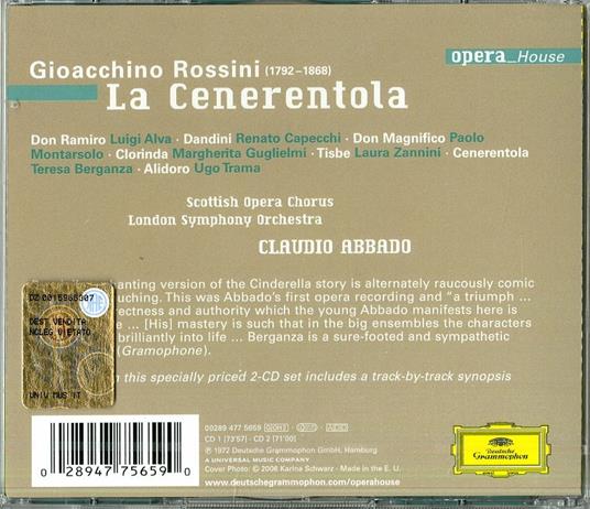 La Cenerentola - CD Audio di Gioachino Rossini,Teresa Berganza,Luigi Alva,Renato Capecchi,Claudio Abbado,London Symphony Orchestra - 2