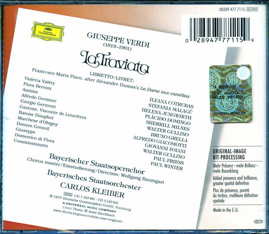 La Traviata - CD Audio di Placido Domingo,Ileana Cotrubas,Giuseppe Verdi,Carlos Kleiber,Orchestra dell'Opera di Stato Bavarese - 2