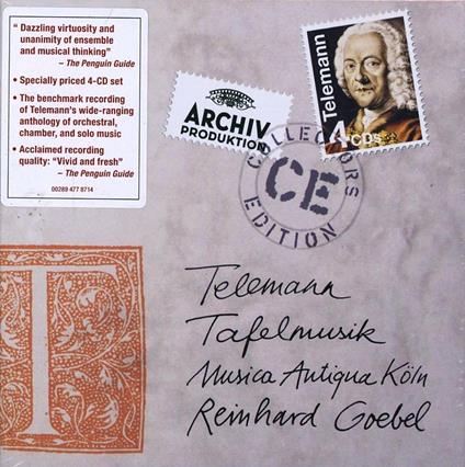 Tafelmusik - CD Audio di Georg Philipp Telemann,Reinhard Goebel,Musica Antiqua Köln