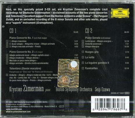 The Liszt Recordings - CD Audio di Franz Liszt,Krystian Zimerman - 2