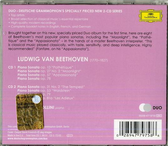 Celebri sonate per pianoforte - CD Audio di Ludwig van Beethoven,Maurizio Pollini - 2