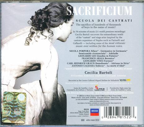 Sacrificium - CD Audio di Cecilia Bartoli,Giardino Armonico,Giovanni Antonini - 2