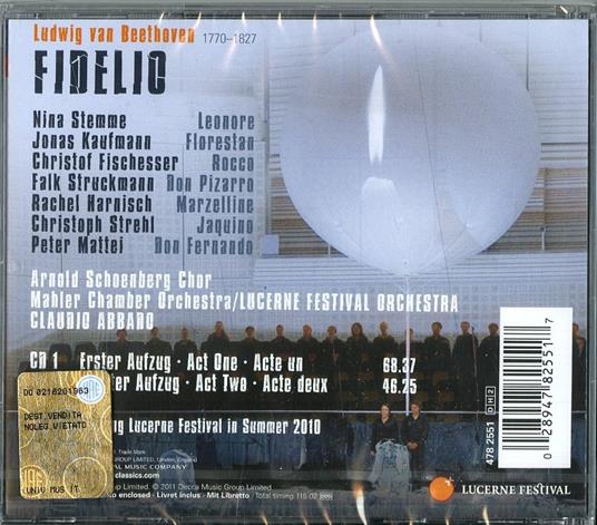 Fidelio - CD Audio di Ludwig van Beethoven,Claudio Abbado,Nina Stemme,Jonas Kaufmann,Orchestra del Festival di Lucerna - 2