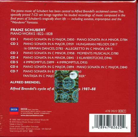 Musica per pianoforte 1822-1828 - CD Audio di Franz Schubert,Alfred Brendel - 2