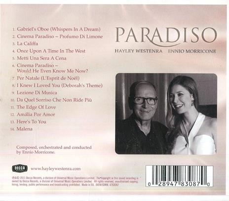 Paradiso - CD Audio di Ennio Morricone,Hayley Westenra - 2