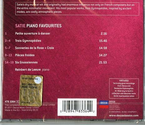 Gymnopedies - Gnossiennes - CD Audio di Erik Satie,Reinbert de Leeuw - 2