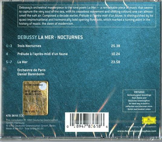 Nocturnes - Préludes - La mer - CD Audio di Claude Debussy,Orchestre de Paris,Daniel Barenboim - 2
