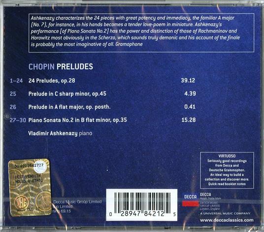 Preludi - Sonata per pianoforte n.2 - CD Audio di Frederic Chopin,Vladimir Ashkenazy - 2