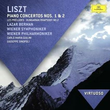 Concerti per pianoforte n.1, n.2 - Les Préludes - CD Audio di Franz Liszt,Carlo Maria Giulini,Giuseppe Sinopoli,Wiener Philharmoniker,Wiener Symphoniker,Lazar Berman