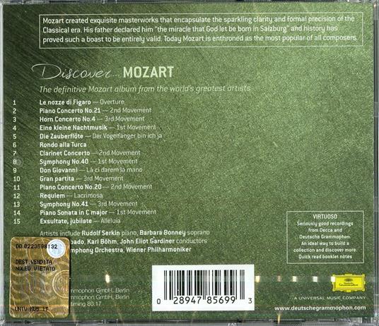 Discover Mozart - CD Audio di Wolfgang Amadeus Mozart - 2