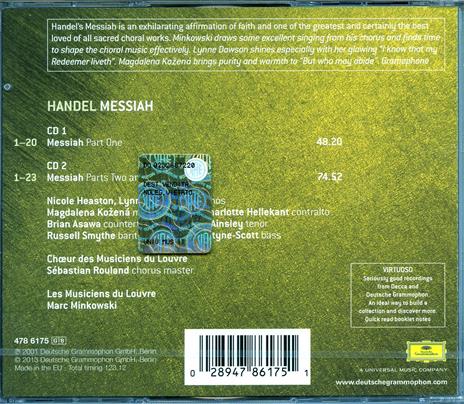 Messiah - CD Audio di Marc Minkowski,Georg Friedrich Händel,Les Musiciens du Louvre - 2