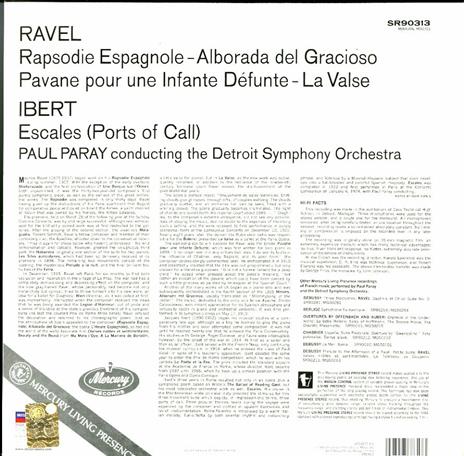 Rapsodie espagnole - La valse / Escales - Vinile LP di Maurice Ravel,Jacques Ibert,Paul Paray,Detroit Symphony Orchestra - 2