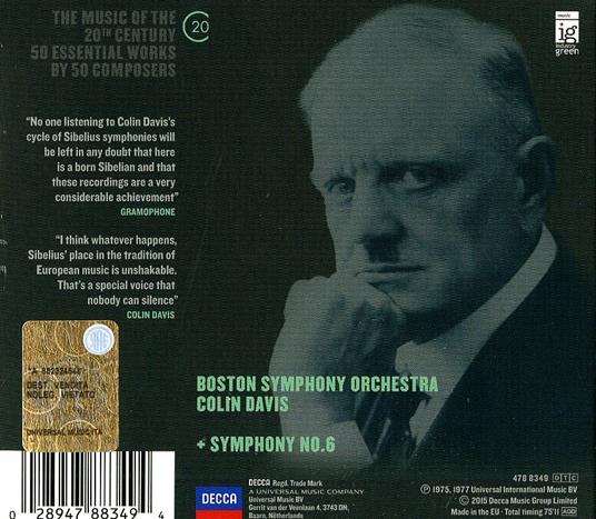 Sinfonie n.3, n.7 - CD Audio di Jean Sibelius,Sir Colin Davis,Boston Symphony Orchestra - 2