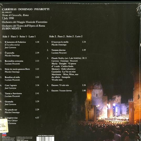 In Concert - Vinile LP di Placido Domingo,Luciano Pavarotti,José Carreras,Zubin Mehta - 2