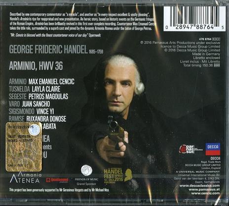 Arminio - CD Audio di Georg Friedrich Händel,Max Emmanuel Cencic,George Petrou - 2