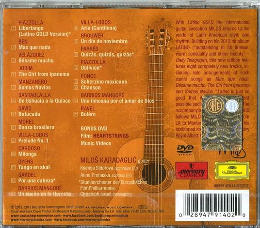 Latino Gold - CD Audio + DVD di Milos Karadaglic - 2