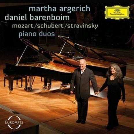 Duetti per pianoforte - CD Audio di Wolfgang Amadeus Mozart,Franz Schubert,Igor Stravinsky,Martha Argerich,Daniel Barenboim