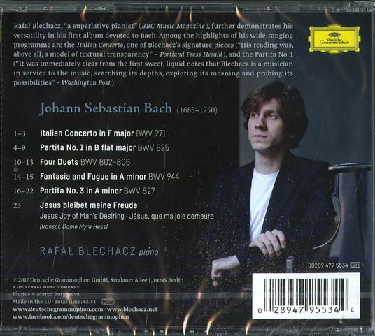 Bach - CD Audio di Johann Sebastian Bach,Rafal Blechacz - 2