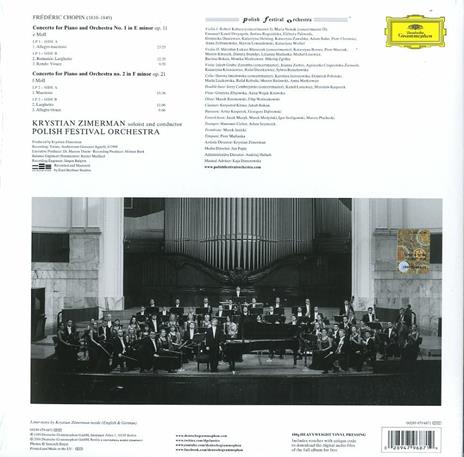 Concerti per pianoforte n.1, n.2 - Vinile LP di Frederic Chopin,Krystian Zimerman - 2