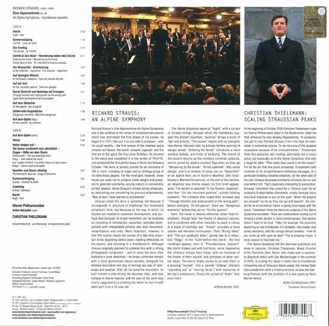 Eine Alpensinfonie (Sinfonia delle Alpi) - Vinile LP di Richard Strauss,Christian Thielemann,Wiener Philharmoniker - 2