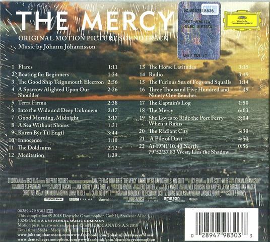The Mercy (Colonna sonora) - CD Audio di Johann Johannsson - 2