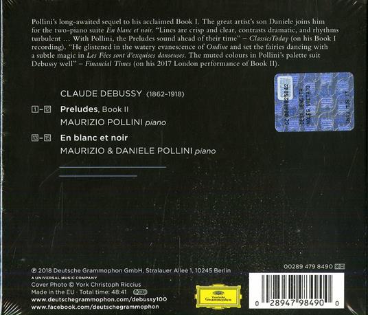 Preludi libro II - En blanc et noir - CD Audio di Claude Debussy,Maurizio Pollini - 2