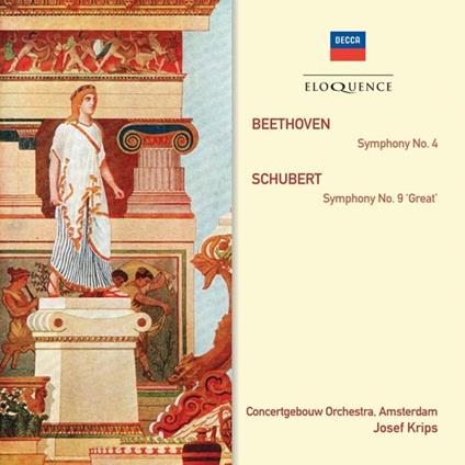 Sinfonia n.4 / Sinfonia n.9 Great - CD Audio di Ludwig van Beethoven,Franz Schubert,Josef Krips,Royal Concertgebouw Orchestra