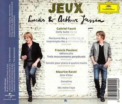 Jeux - CD Audio di Francis Poulenc,Maurice Ravel,Gabriel Fauré,Arthur Jussen,Lucas Jussen - 2