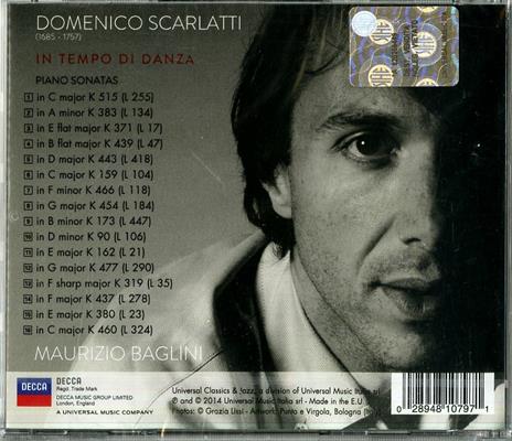 In tempo di danza. 16 sonate per pianoforte - CD Audio di Domenico Scarlatti,Maurizio Baglini - 2