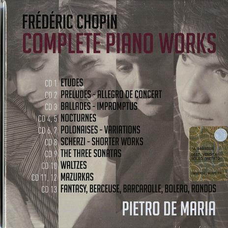 Complete Piano Works - CD Audio di Frederic Chopin,Pietro De Maria - 2