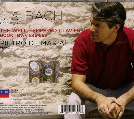 Il clavicembalo ben temperato vol.1 (Das Wohltemperierte Clavier teil 1) - CD Audio di Johann Sebastian Bach,Pietro De Maria - 2
