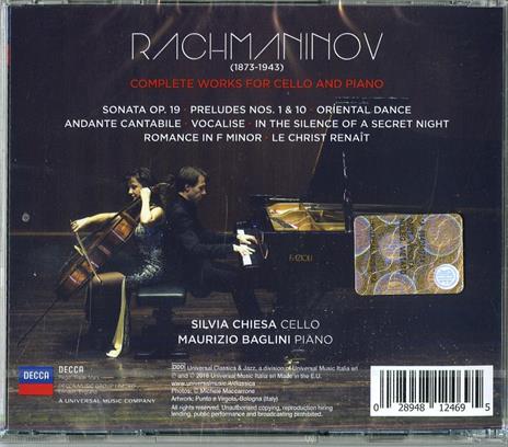 Complete Works for Cello and Piano - CD Audio di Sergei Rachmaninov,Maurizio Baglini,Silvia Chiesa - 2