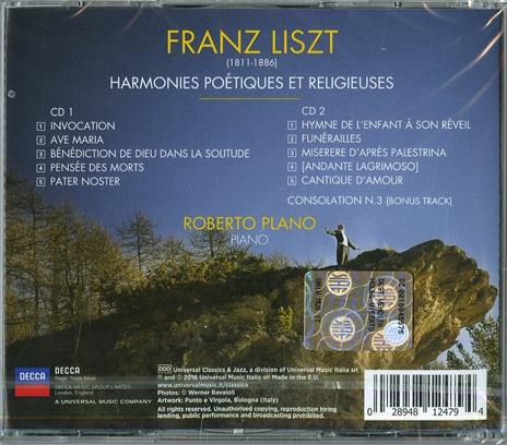 Harmonies poétiques et religieuses - CD Audio di Franz Liszt,Roberto Plano - 2