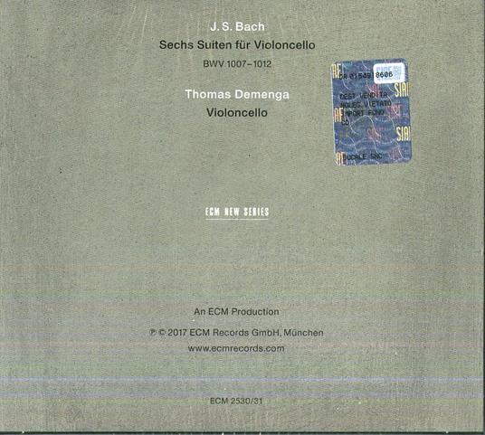 Suite per violoncello complete - CD Audio di Johann Sebastian Bach,Thomas Demenga - 2